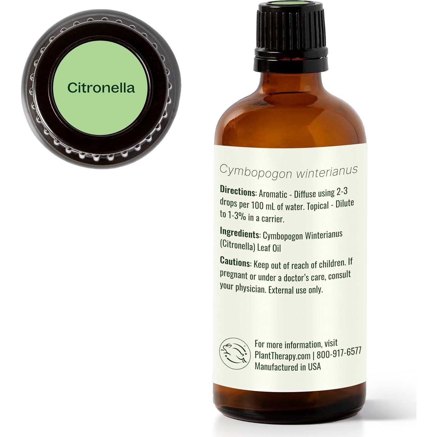 Aceite Esencial de Citronela Plant Therapy 100 mL 100% Puro