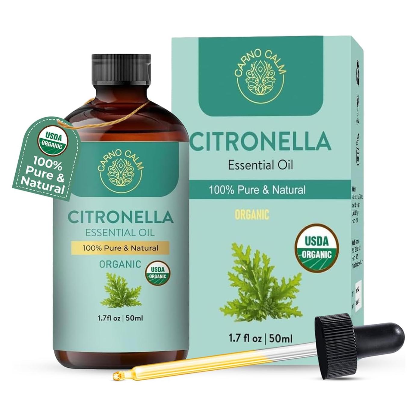 Aceite Esencial de Citronela CarnoCalm 50 ml Orgánico Terapéutico