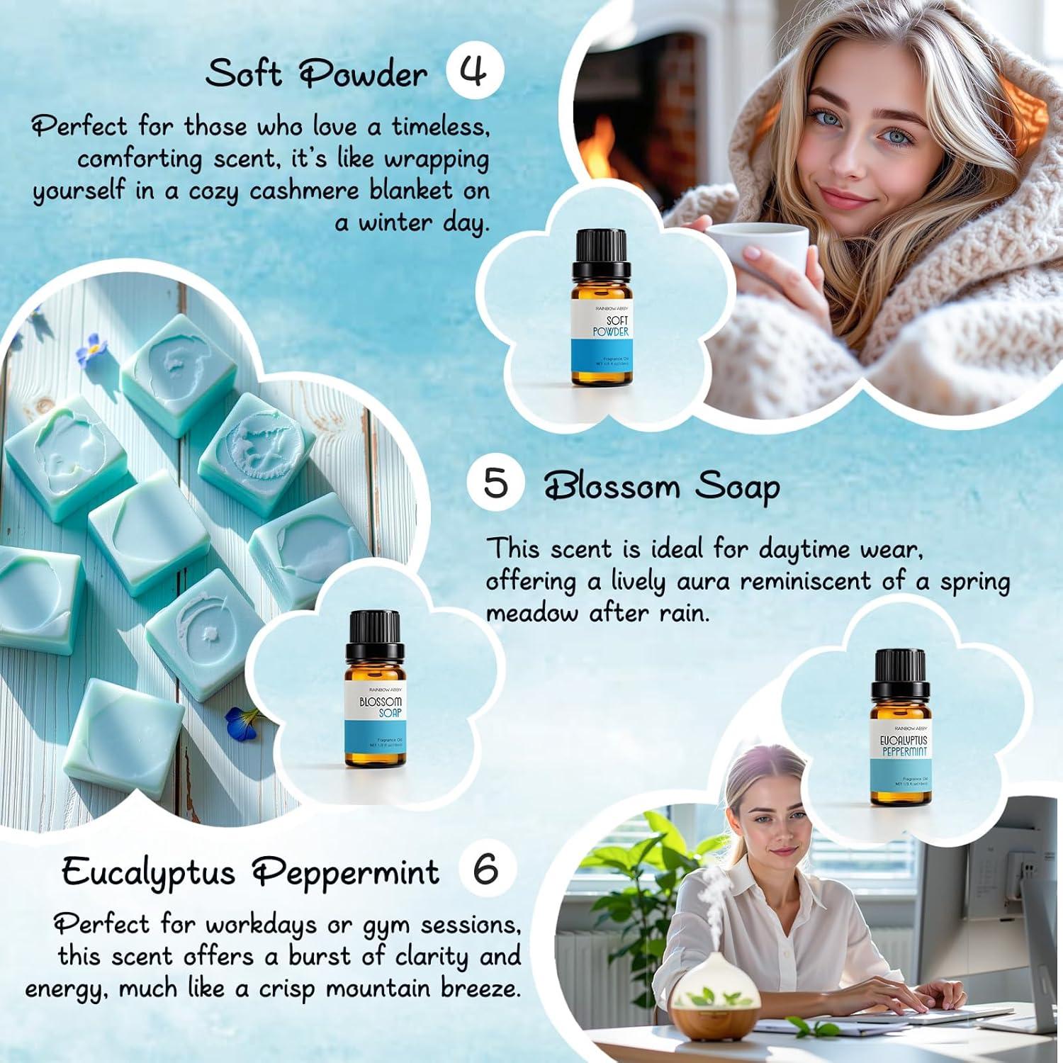 Set de Aceites Esenciales Rainbow Abby 6x10ml Aromas Limpios