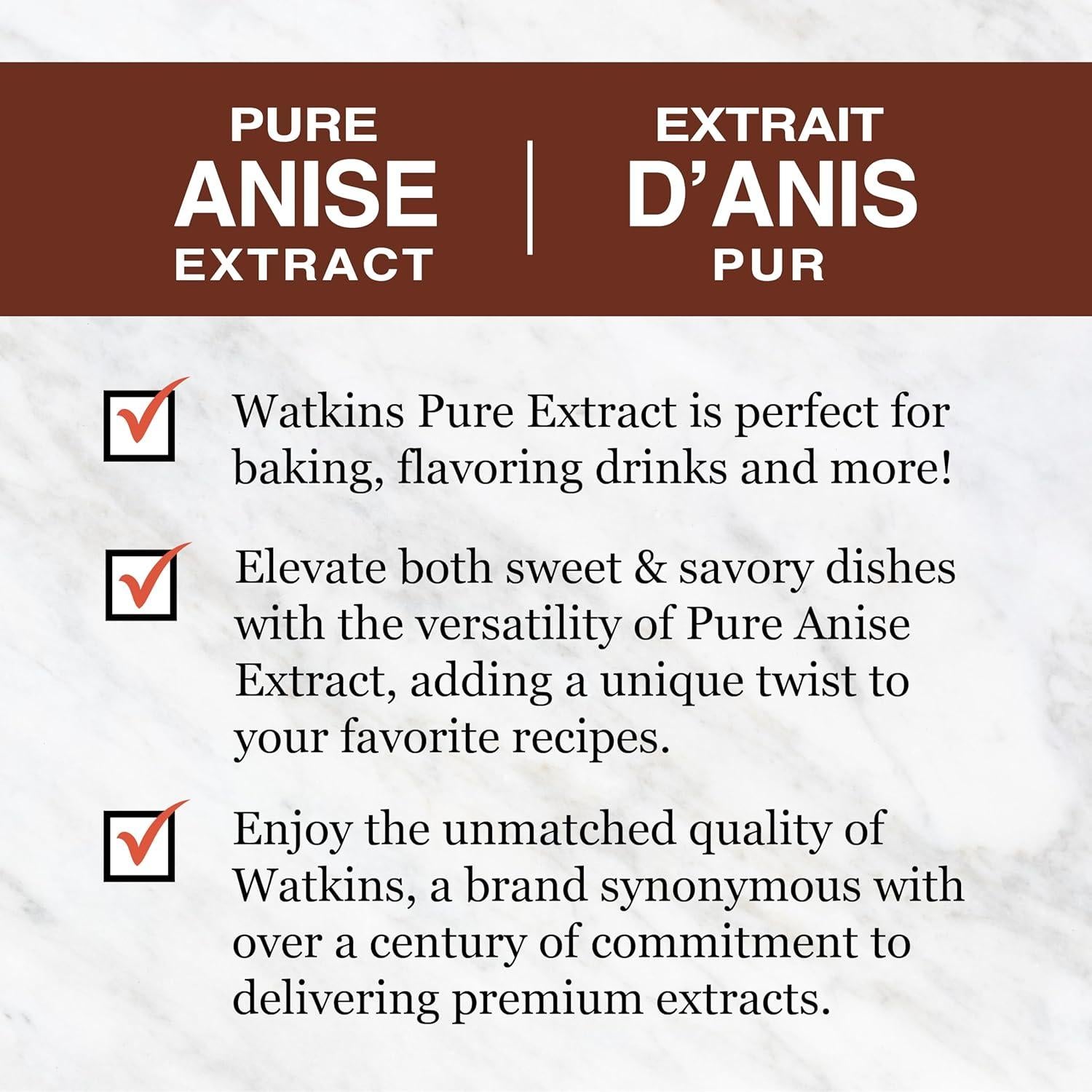 Extracto Puro de Anís Watkins 60 ml - Sin Gluten, Kosher