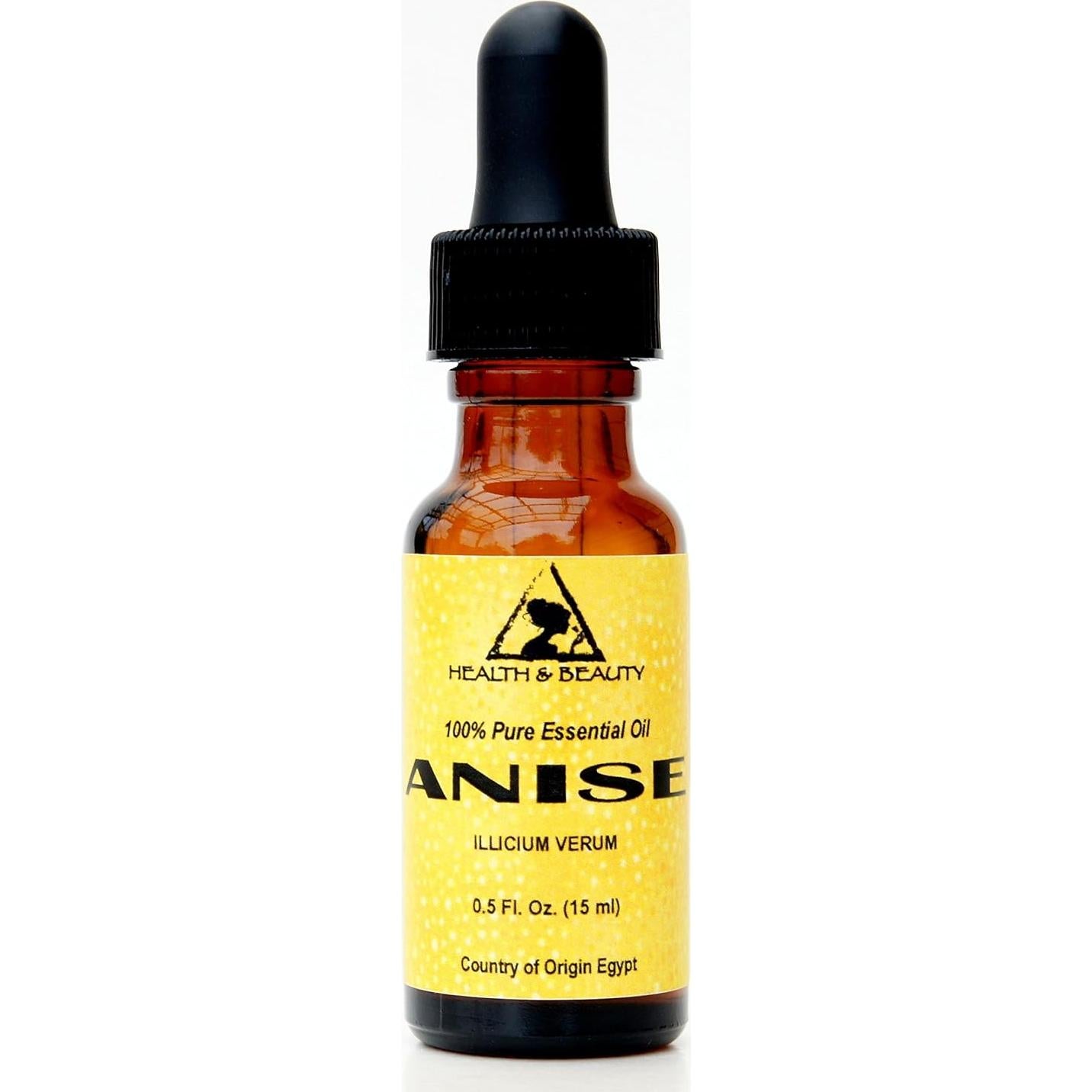 Anise Essential Oil Aromatherapy Therapeutic Grade 100% Pure Natural 0.5 oz, 15 ml with Glass Dropper