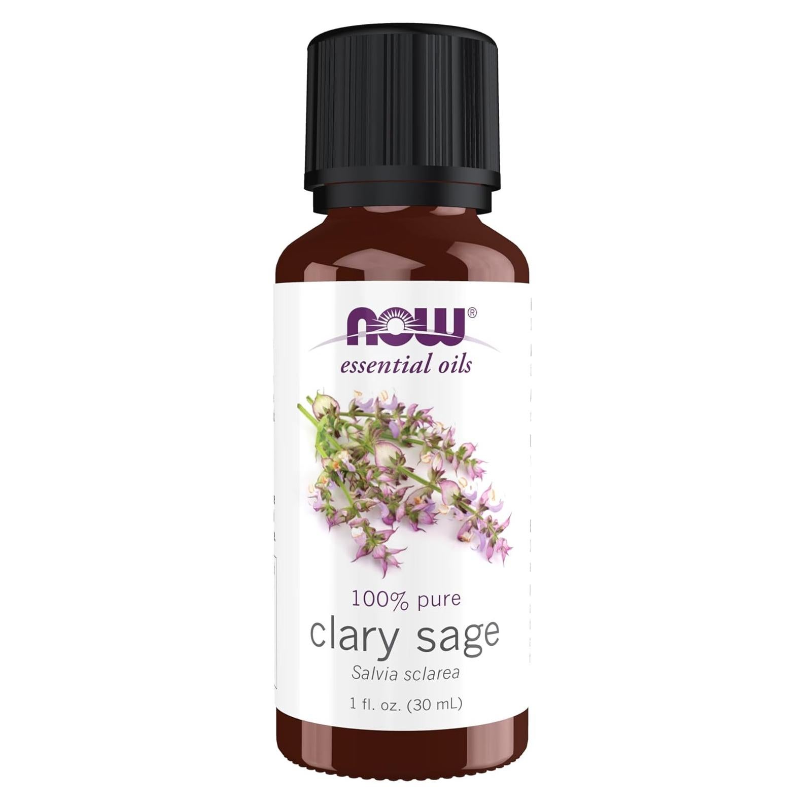 Aceite Esencial de Salvia Clara NOW 30 ml - 100% Puro y Vegano