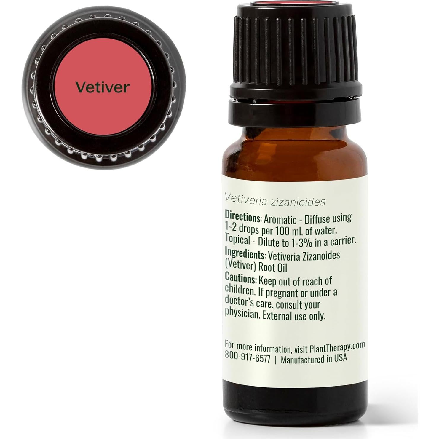 Aceite Esencial de Vetiver 100% Puro Plant Therapy 10 mL