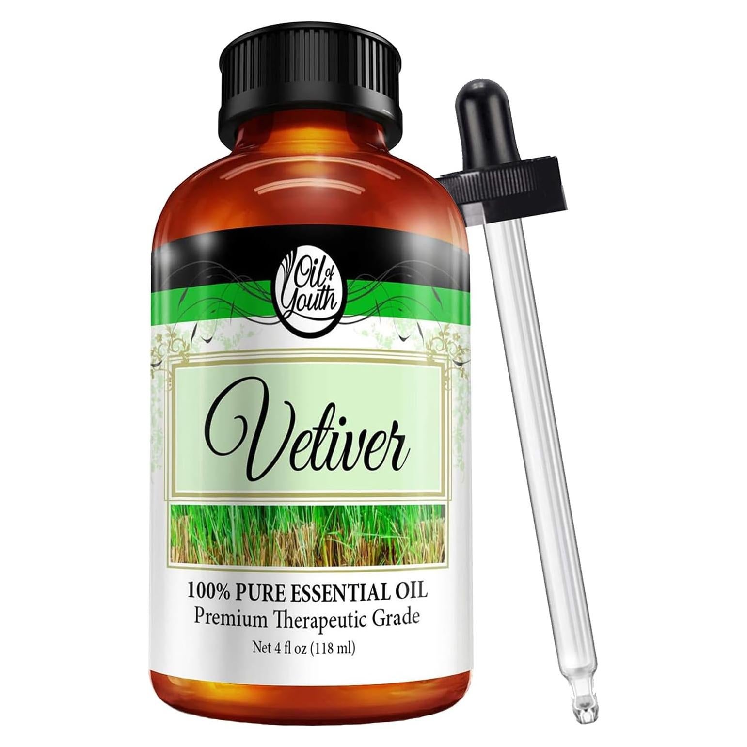 Aceite Esencial de Vetiver 118 ml - Aceite de Juventud
