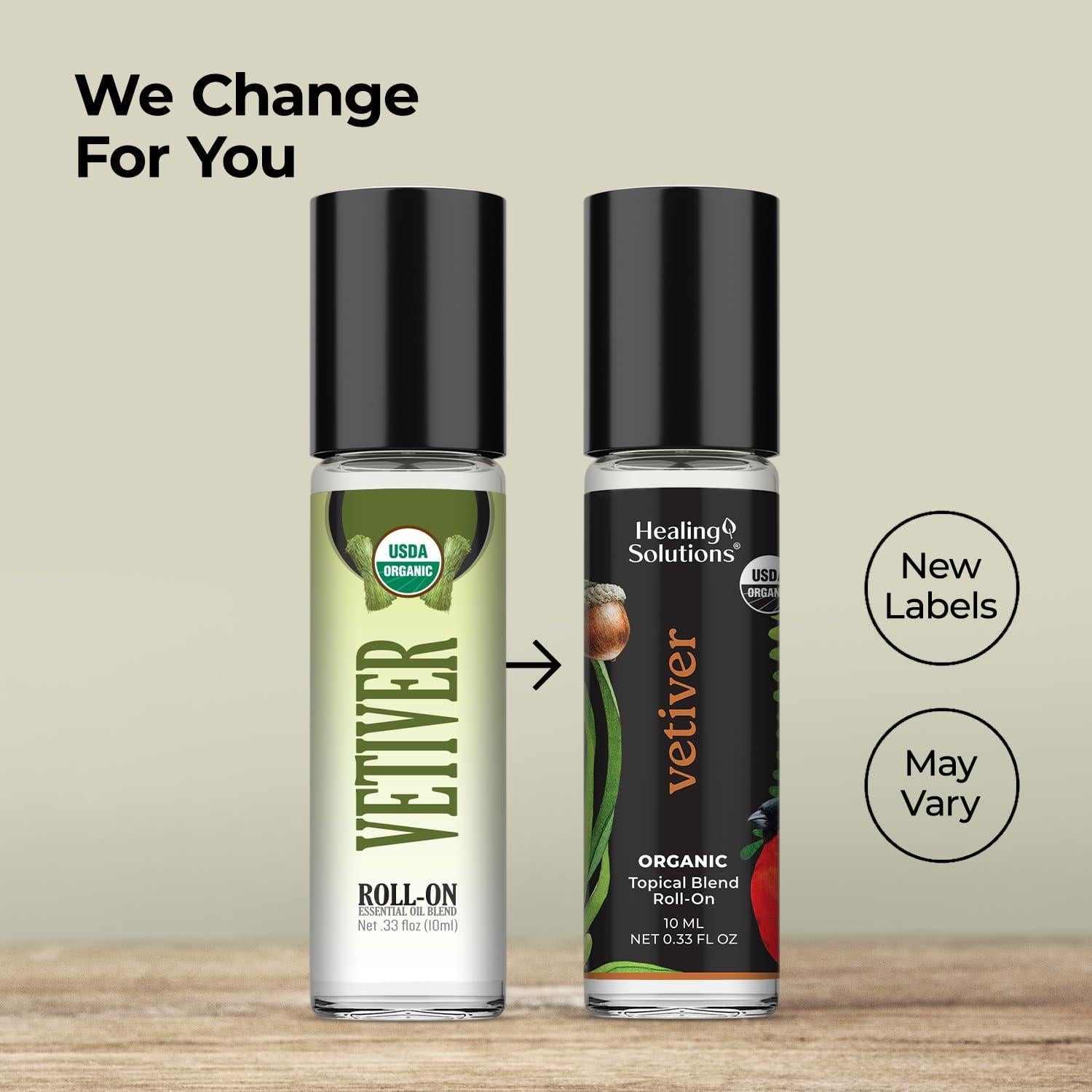 Aceite Esencial Roll-On Vetiver Orgánico 2x9.8ml Soluciones Curativas