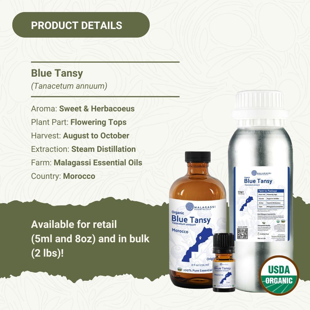 Aceite Esencial de Tanaceto Azul Orgánico Malagassi 240 ml