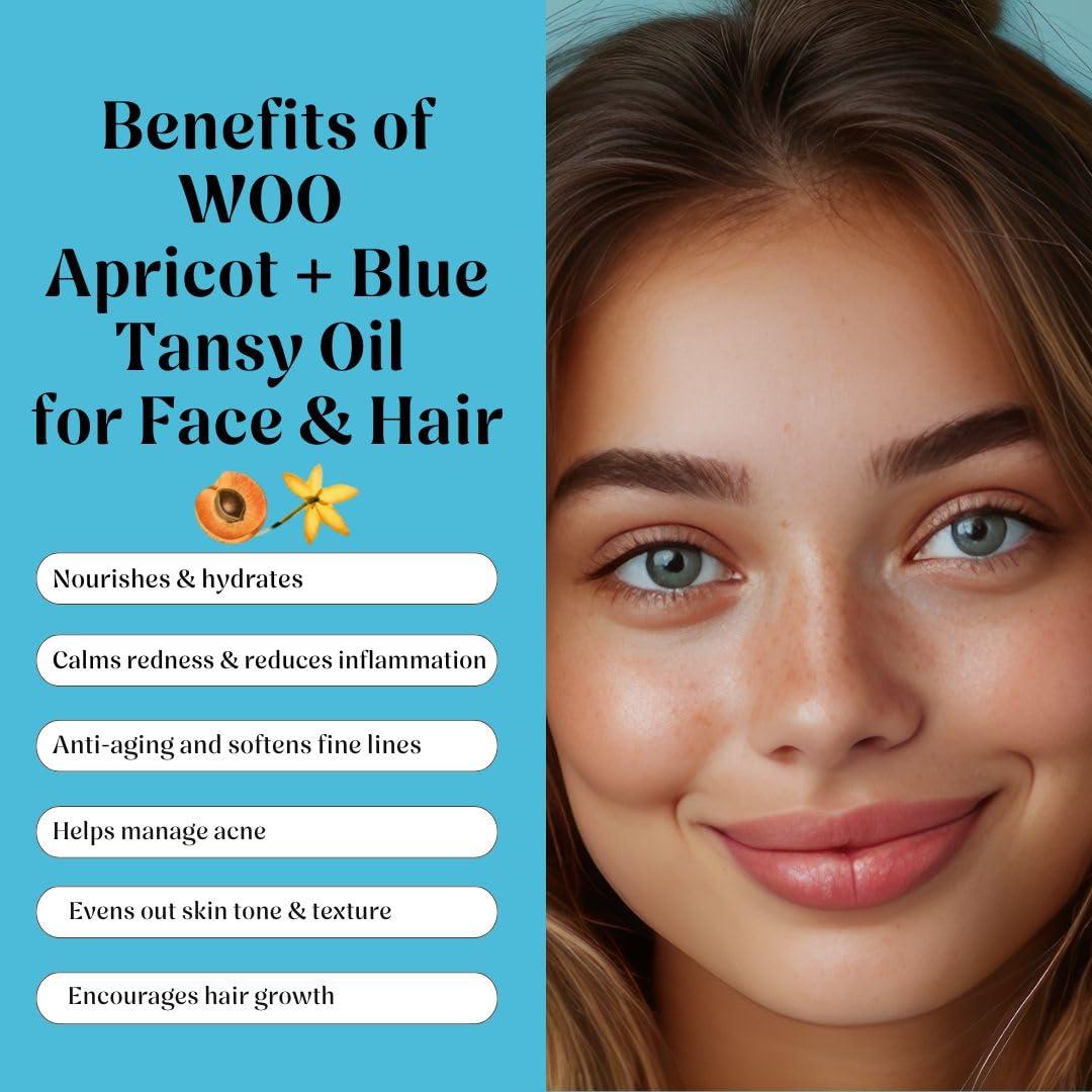 Aceite Orgánico de Tansy Azul WOO 113g - Antienvejecimiento y Crecimiento Cabello