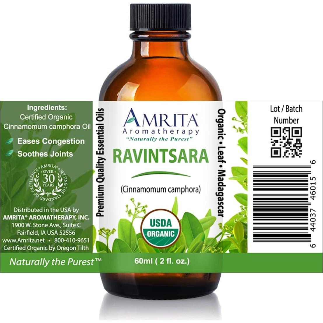 Aceite Esencial de Ravintsara Amrita 60ML 100% Puro Terapéutico