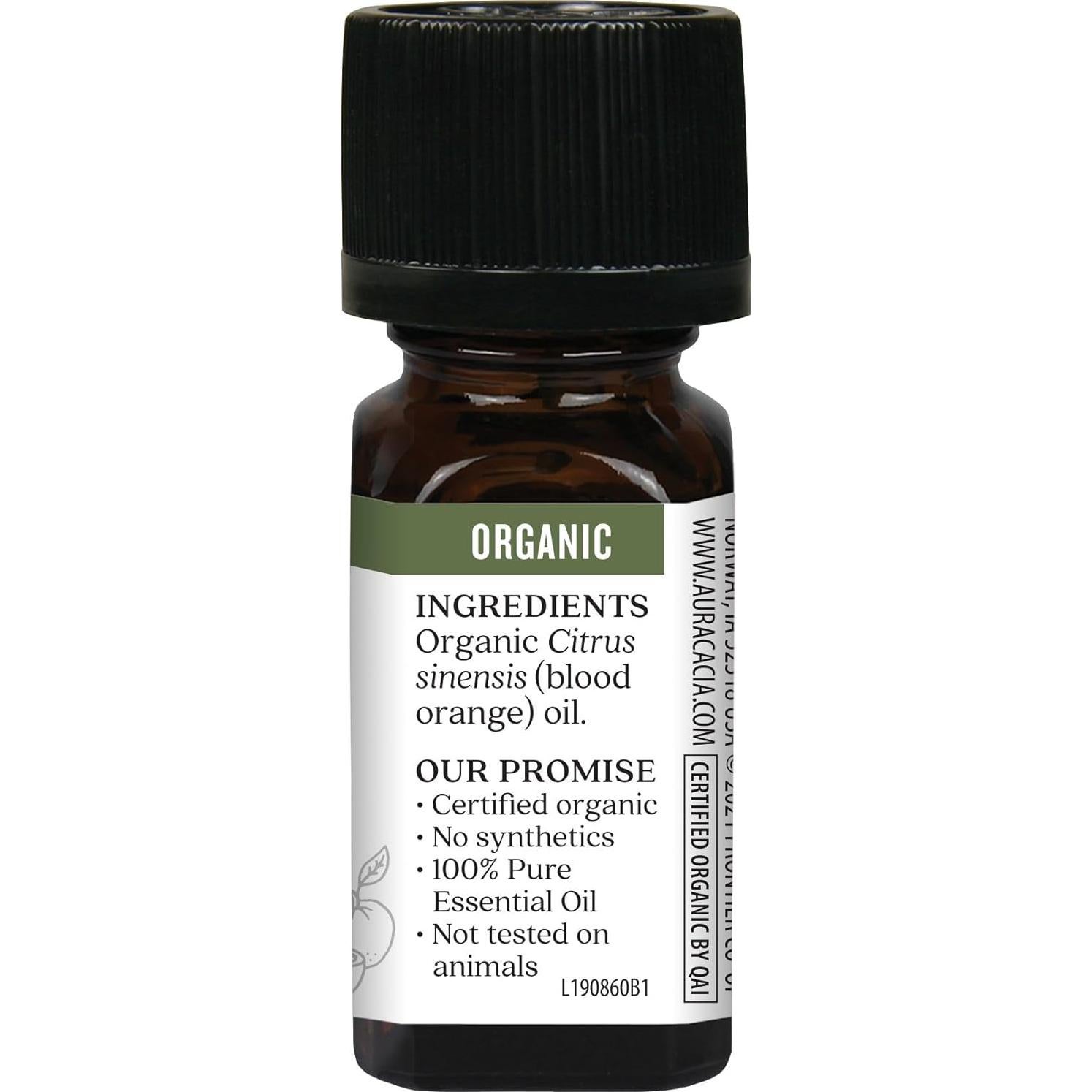 Aceite Esencial Puro de Naranja Sanguina Orgánico Aura Cacia 3x7.4ml