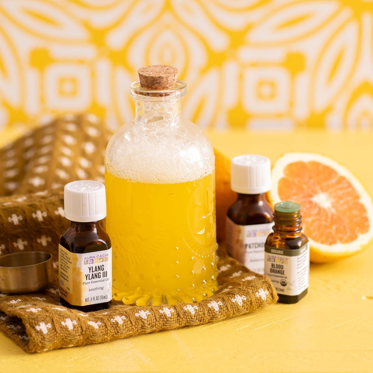 Aceite Esencial Puro de Naranja Sanguina Orgánico Aura Cacia 3x7.4ml