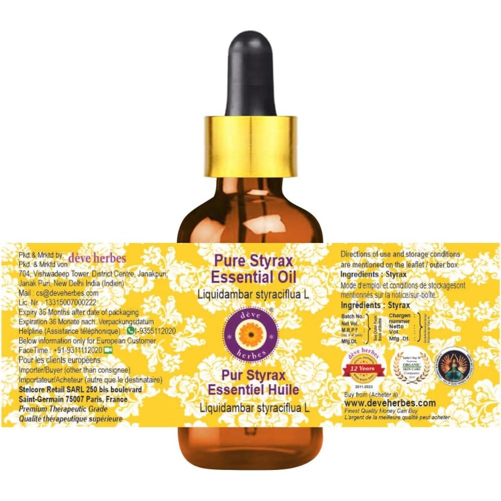 Aceite Esencial de Styrax Deve Herbes 5ml Puro y Ligero