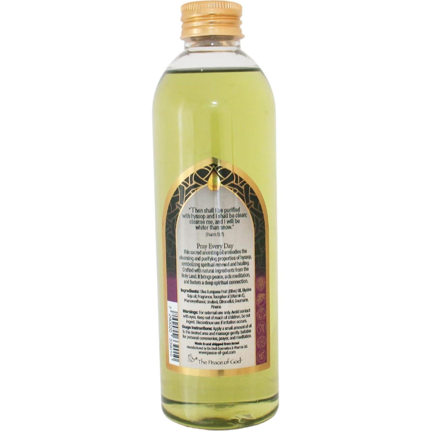 Aceite de Unción Bendecido Hisopo 250 ml - Ein Gedi