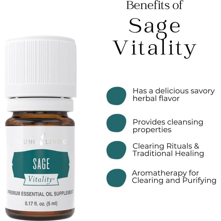 Aceite Esencial de Salvia Vitality Young Living 5ml Aromaterapia