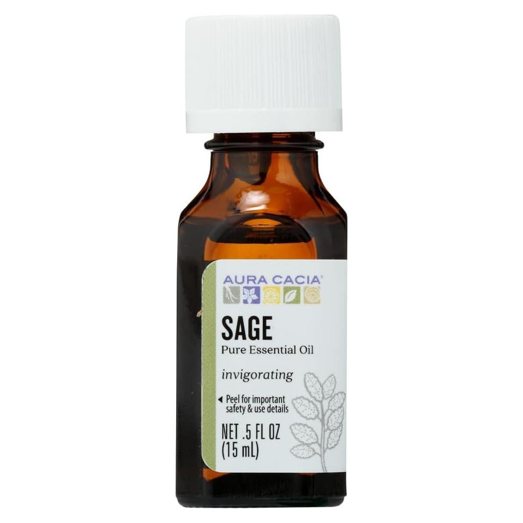 Aceite Esencial de Salvia Aura Cacia 15ml - Pureza Garantizada