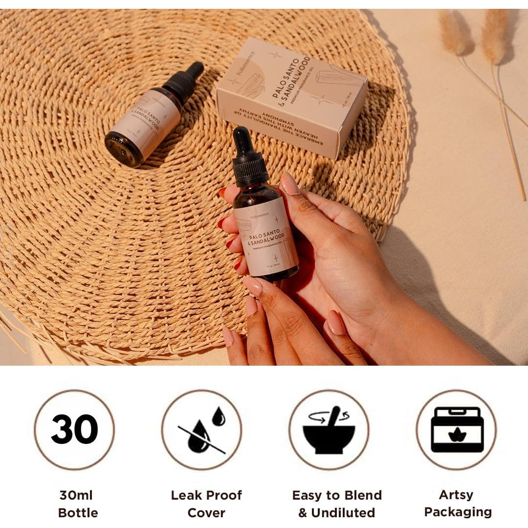 Aceite Esencial Folkulture 30ml Palo Santo y Sándalo para Difusor