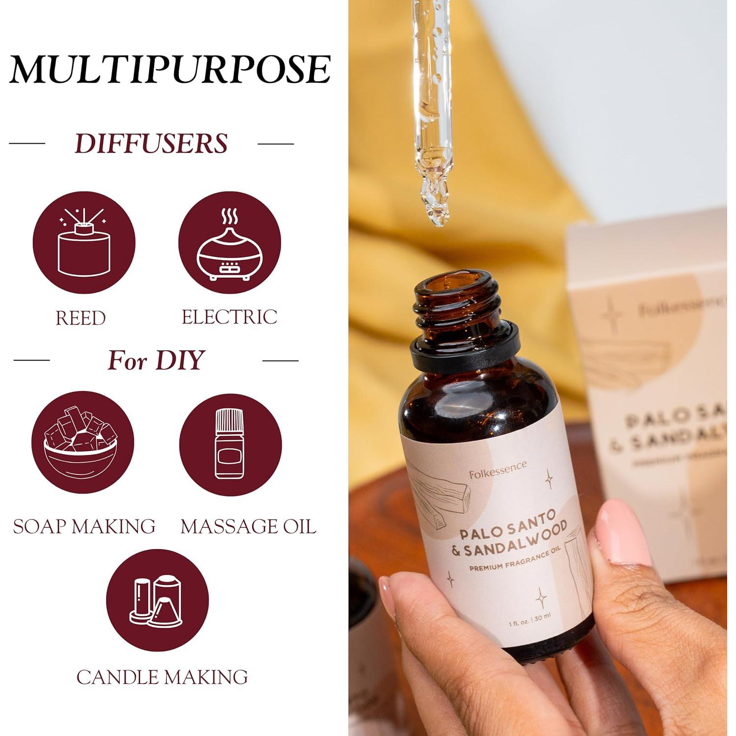 Aceite Esencial Folkulture 30ml Palo Santo y Sándalo para Difusor