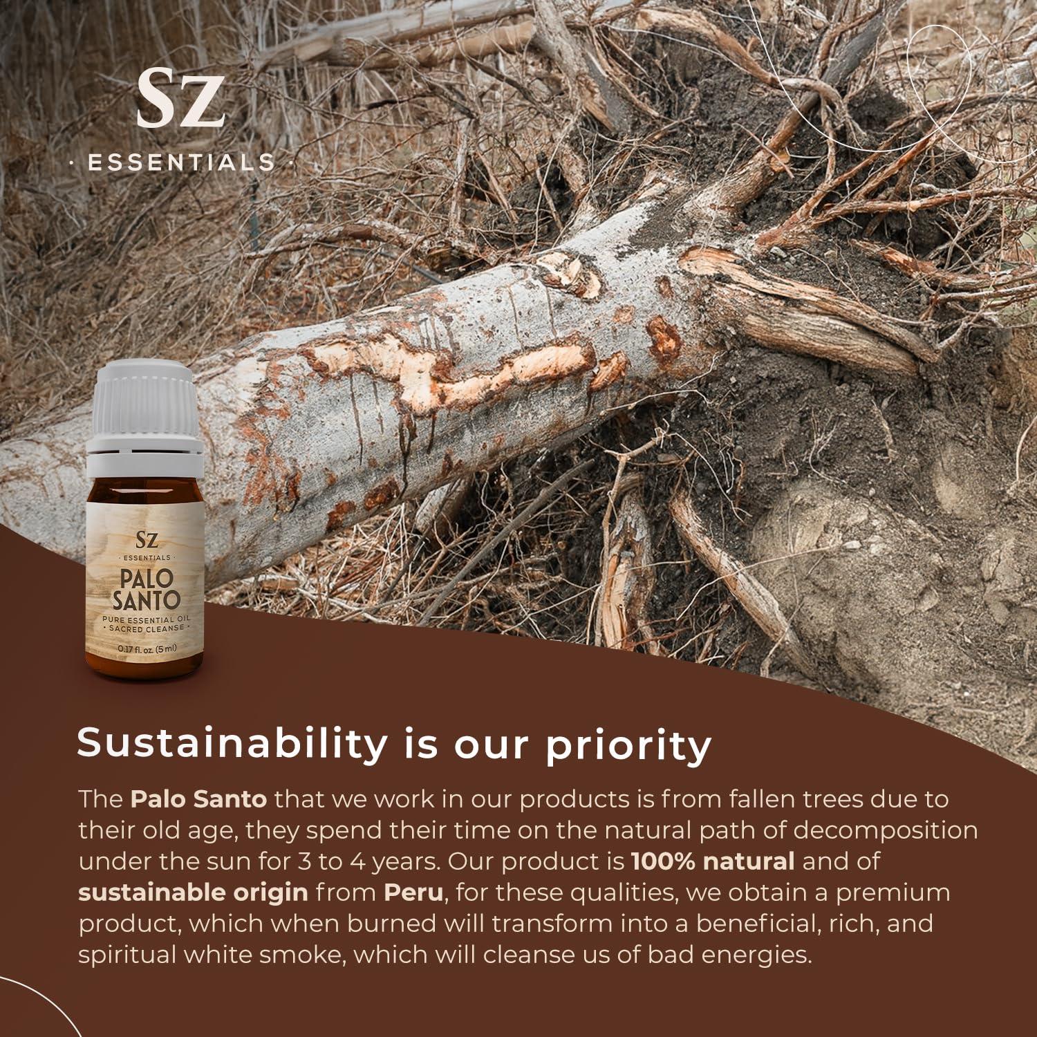 Aceite Esencial de Palo Santo Sz Essentials 100% Puro 5 mL