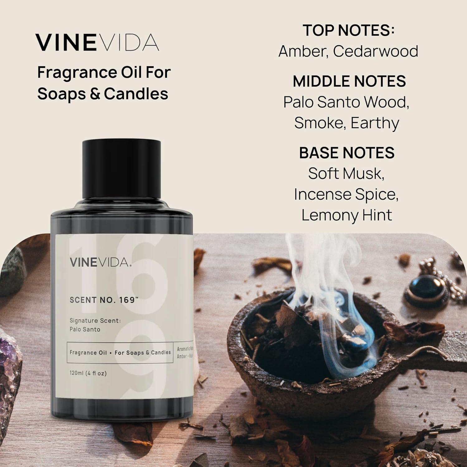 Aceite de Fragancia Palo Santo VINEVIDA 118 ml para Velas y Jabones