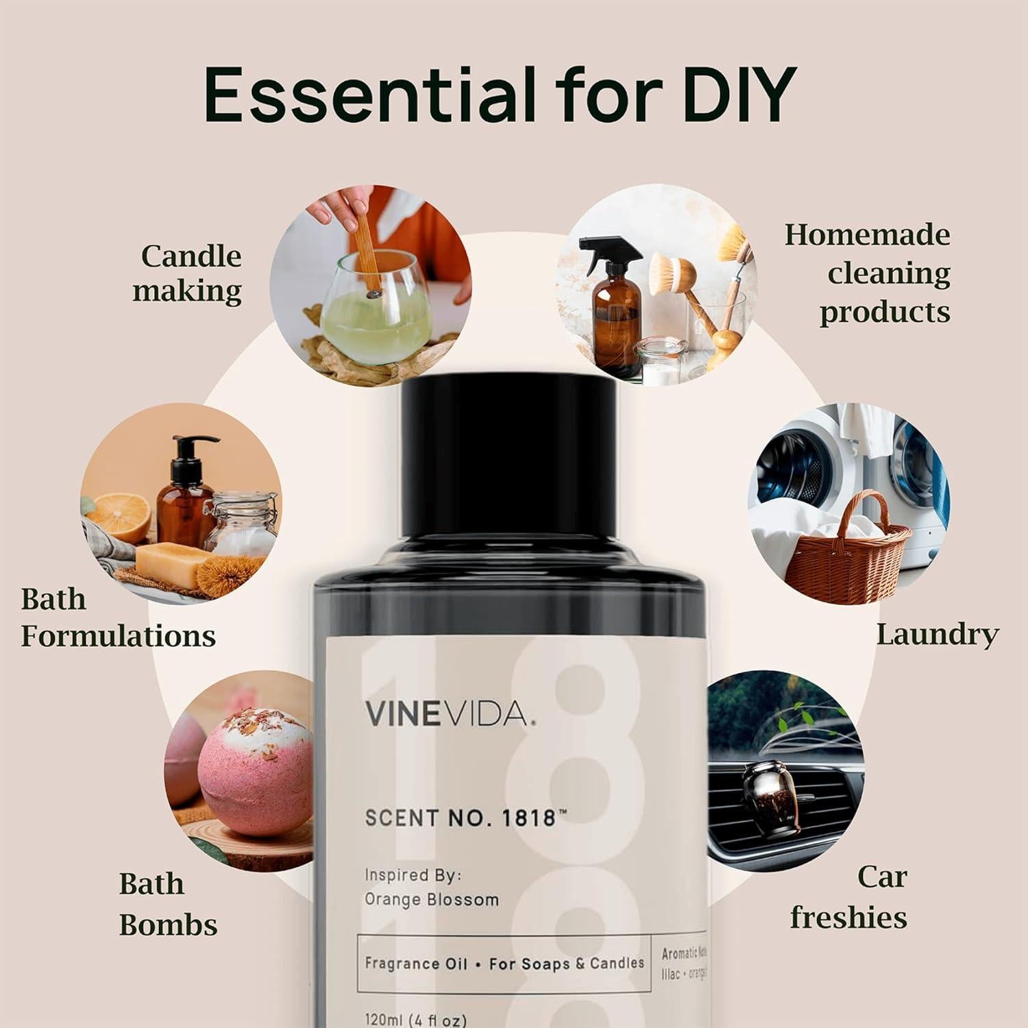 Aceite de Fragancia Palo Santo VINEVIDA 118 ml para Velas y Jabones