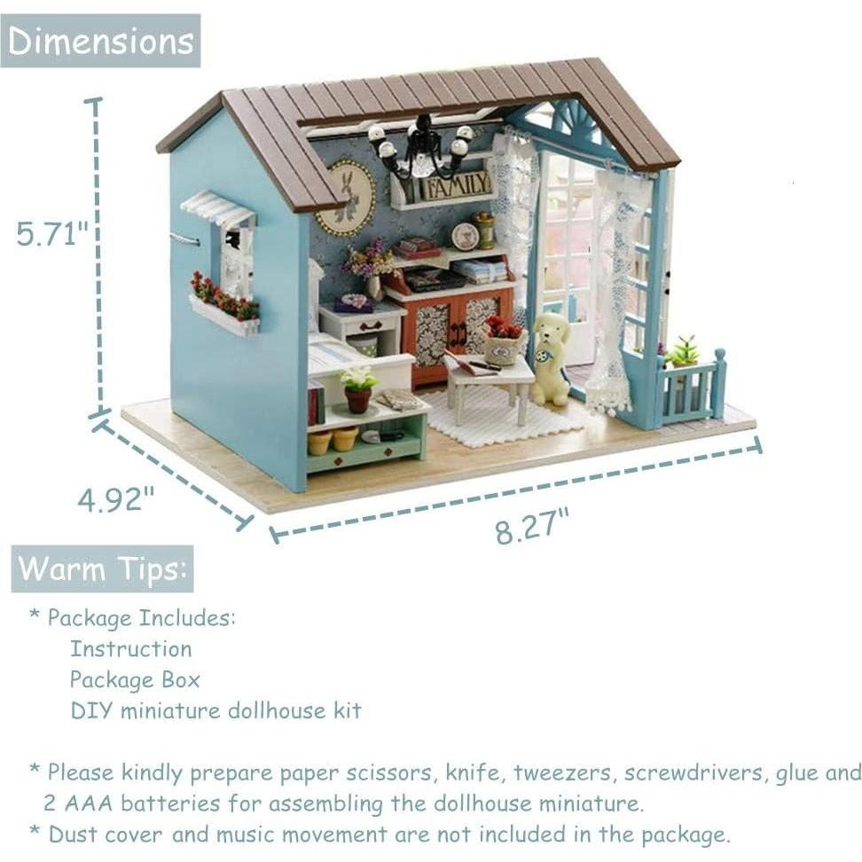 Casa de Muñecas Miniatura DIY TuKIIE Tiempos del Bosque 21x12.5x14.5cm