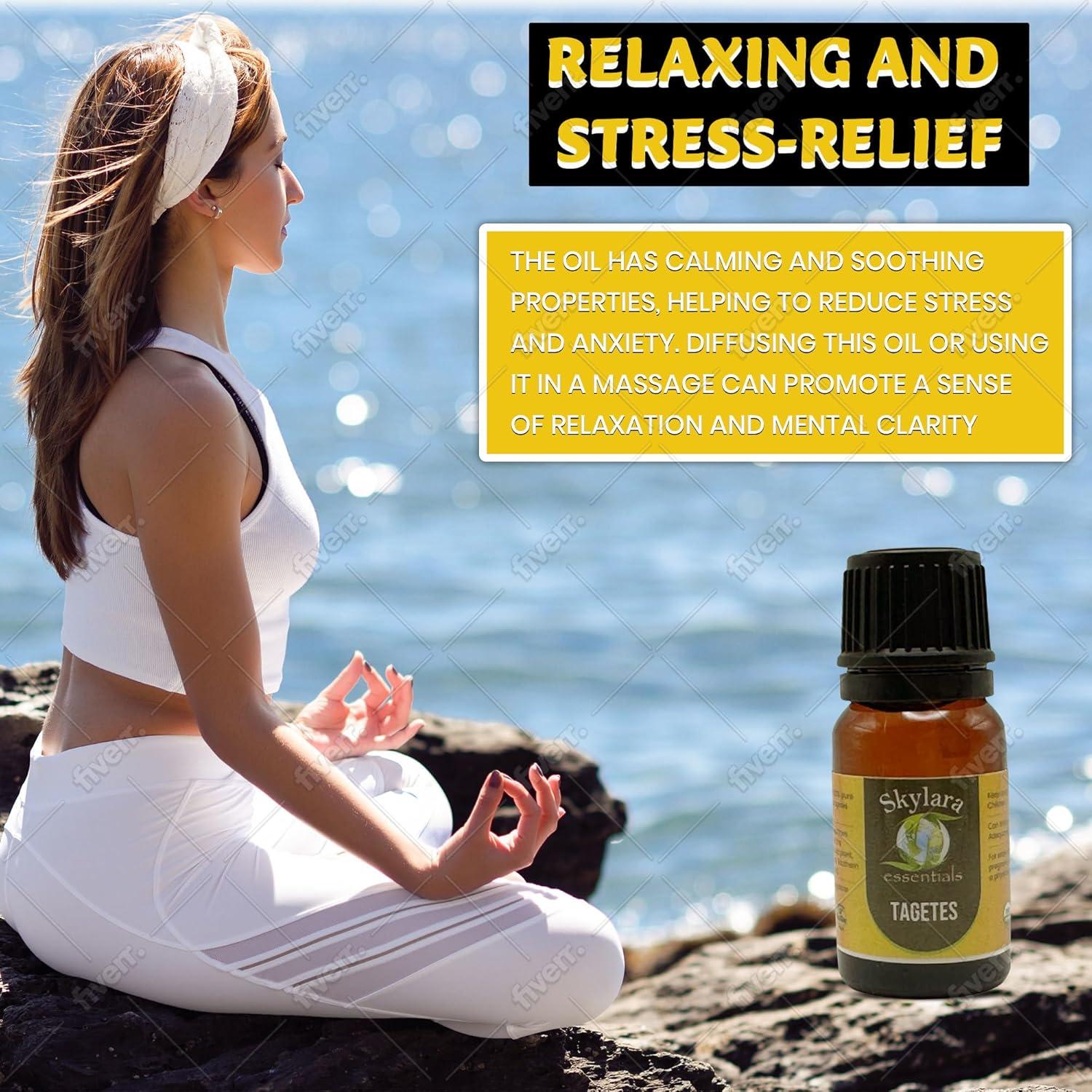 Aceite Esencial de Tagetes Marigold 10ml - Skylara Essentials