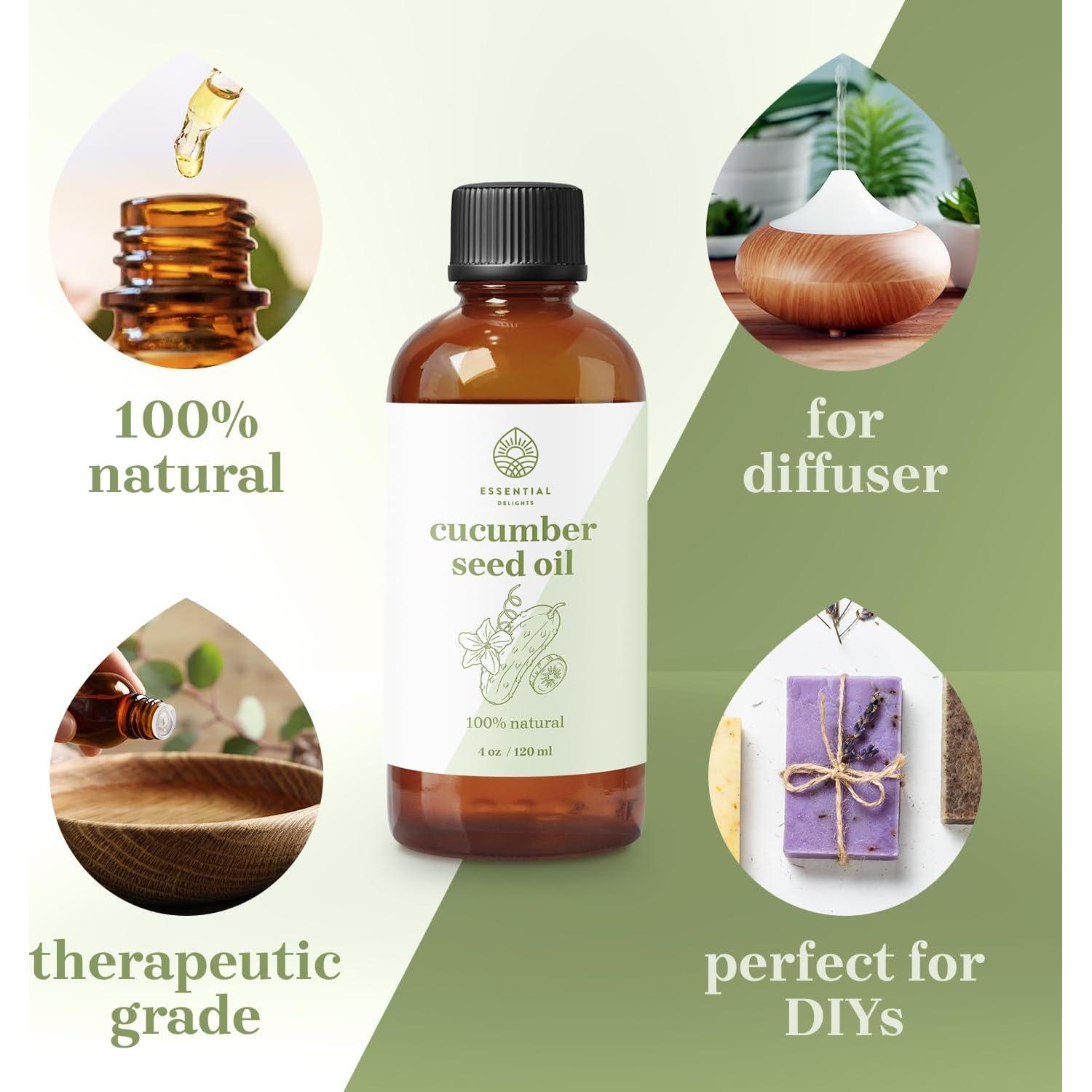 Aceite de Semilla de Pepino Delicias Esenciales 118 ml - Hidratante Natural