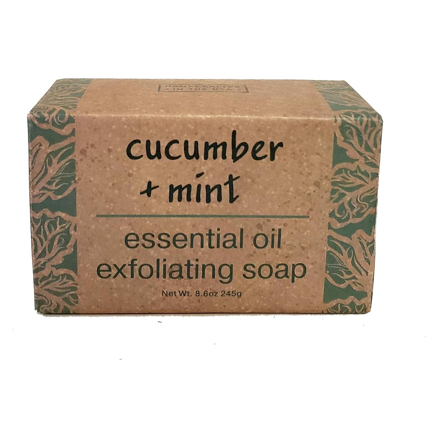 Jabón Exfoliante Aceites Esenciales Greenwich Bay Pepino Menta 256g