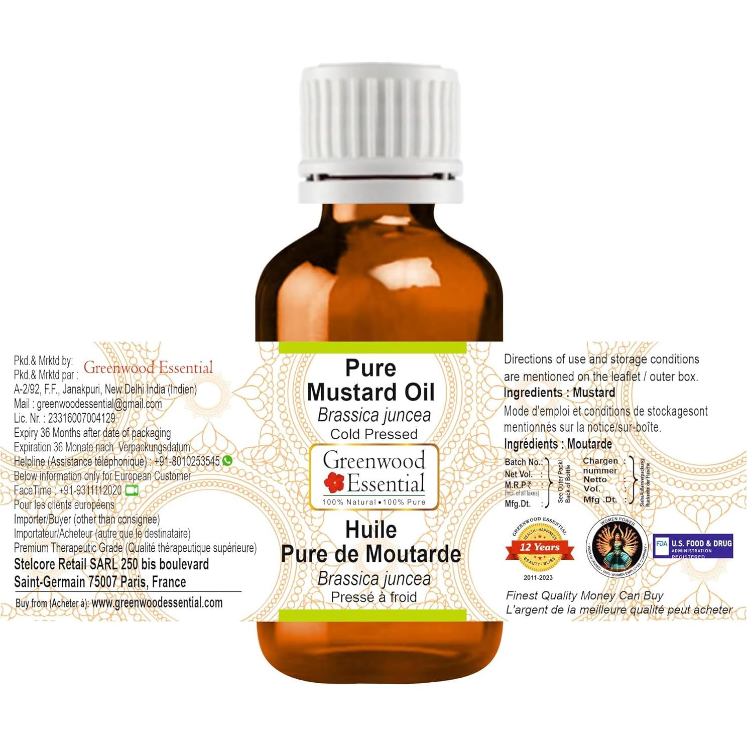 Aceite Esencial de Mostaza Greenwood 50ml Prensado en Frío