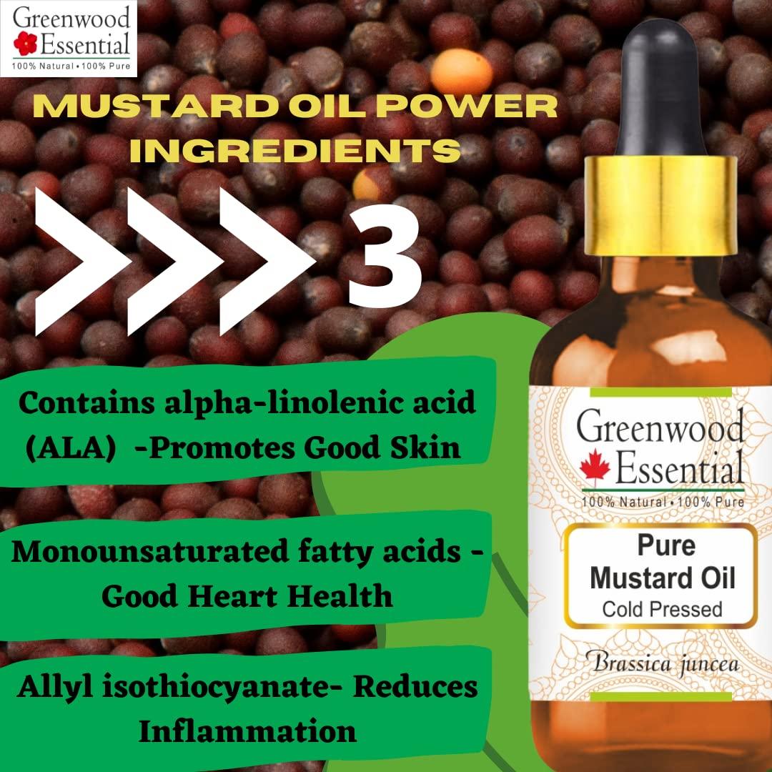 Aceite de Mostaza Esencial Greenwood 200ml Prensado en Frío