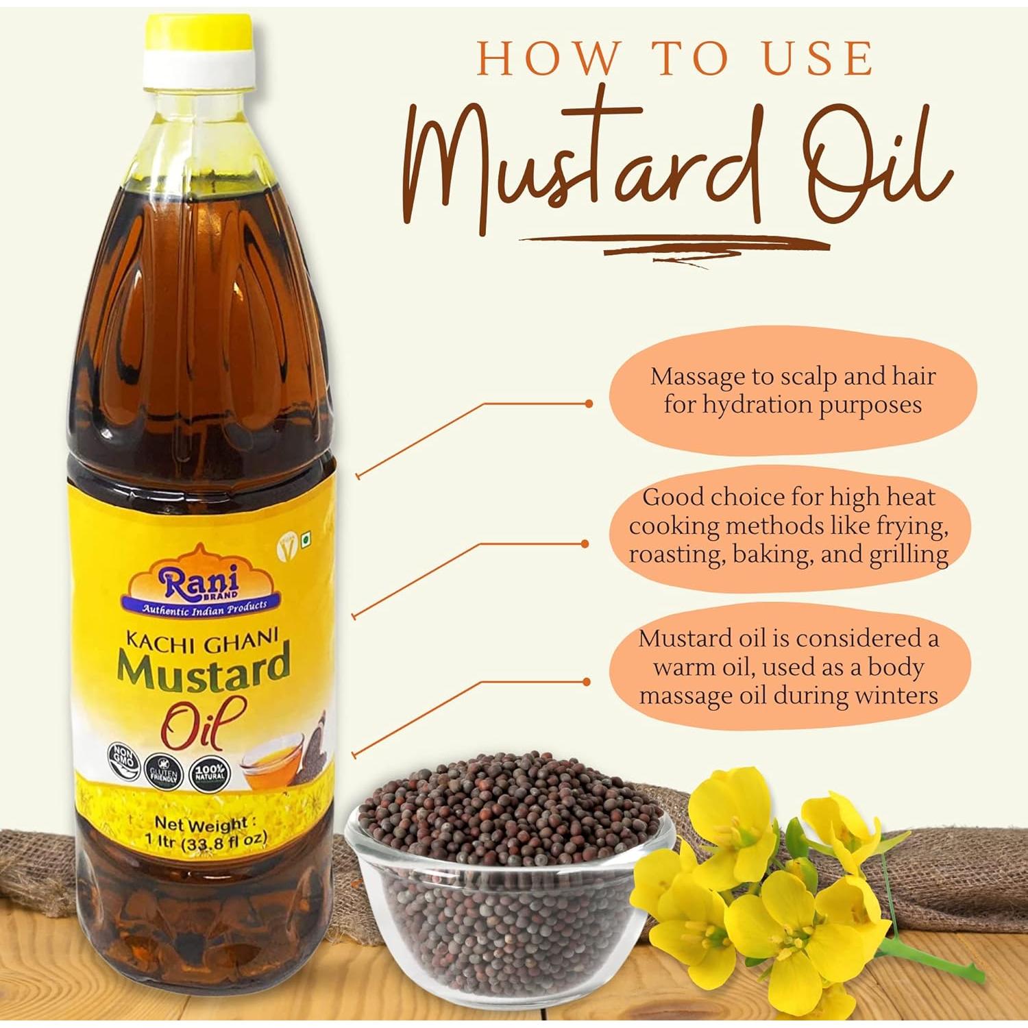 Aceite de Mostaza Rani 500ml 100% Natural Vegano Kosher