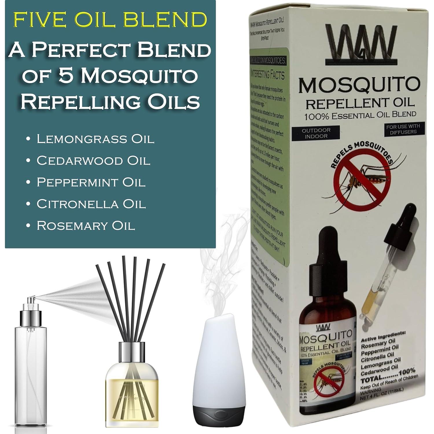 Aceite Repelente de Mosquitos W4W - 100% Esenciales 118 ml
