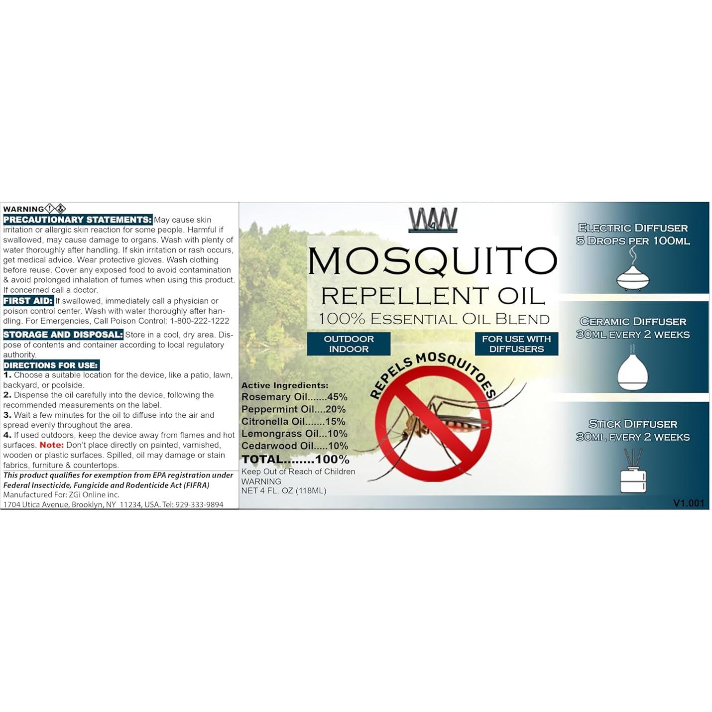 Aceite Repelente de Mosquitos W4W - 100% Esenciales 118 ml