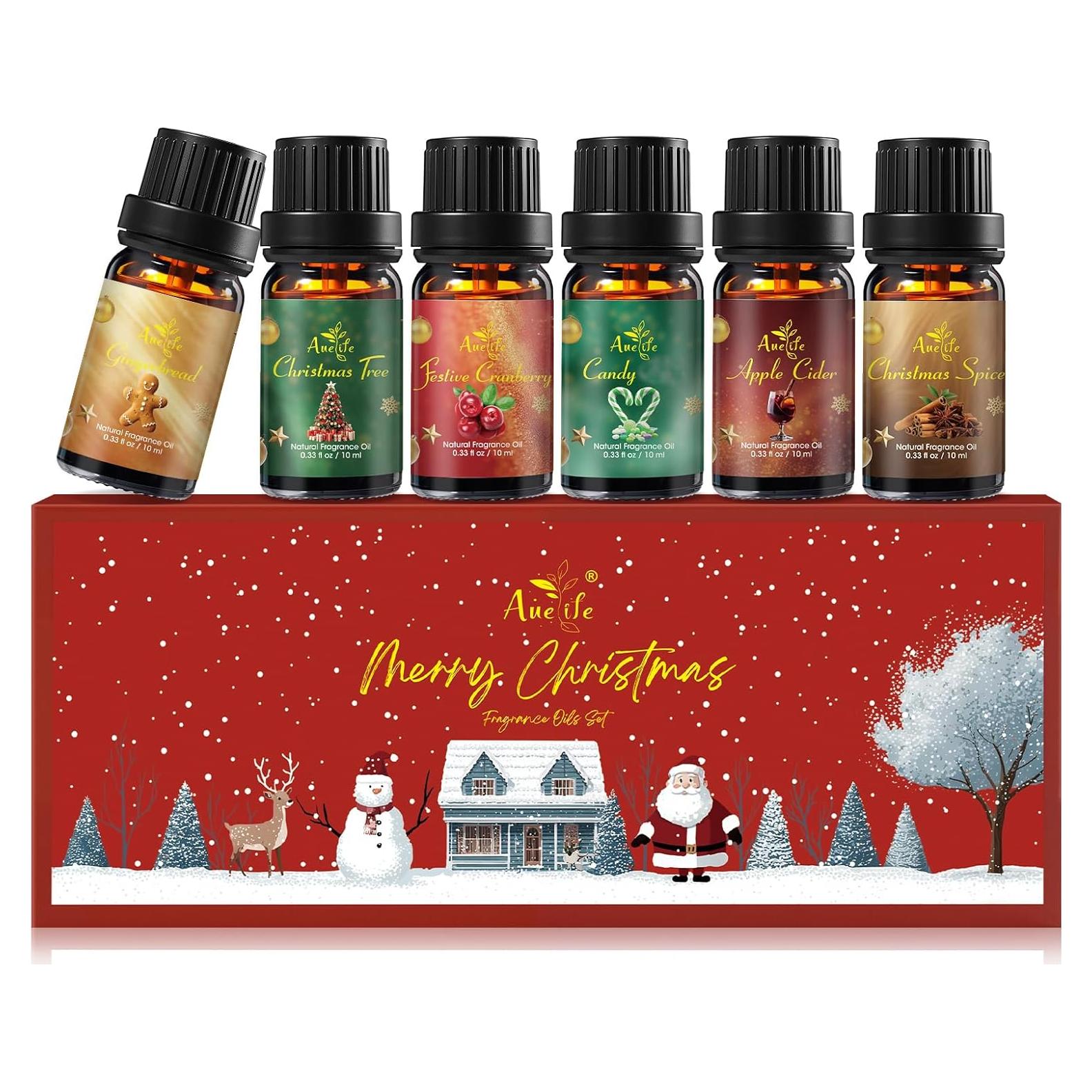 Juego de Aceites Esenciales de Navidad Auelife 6x10mL