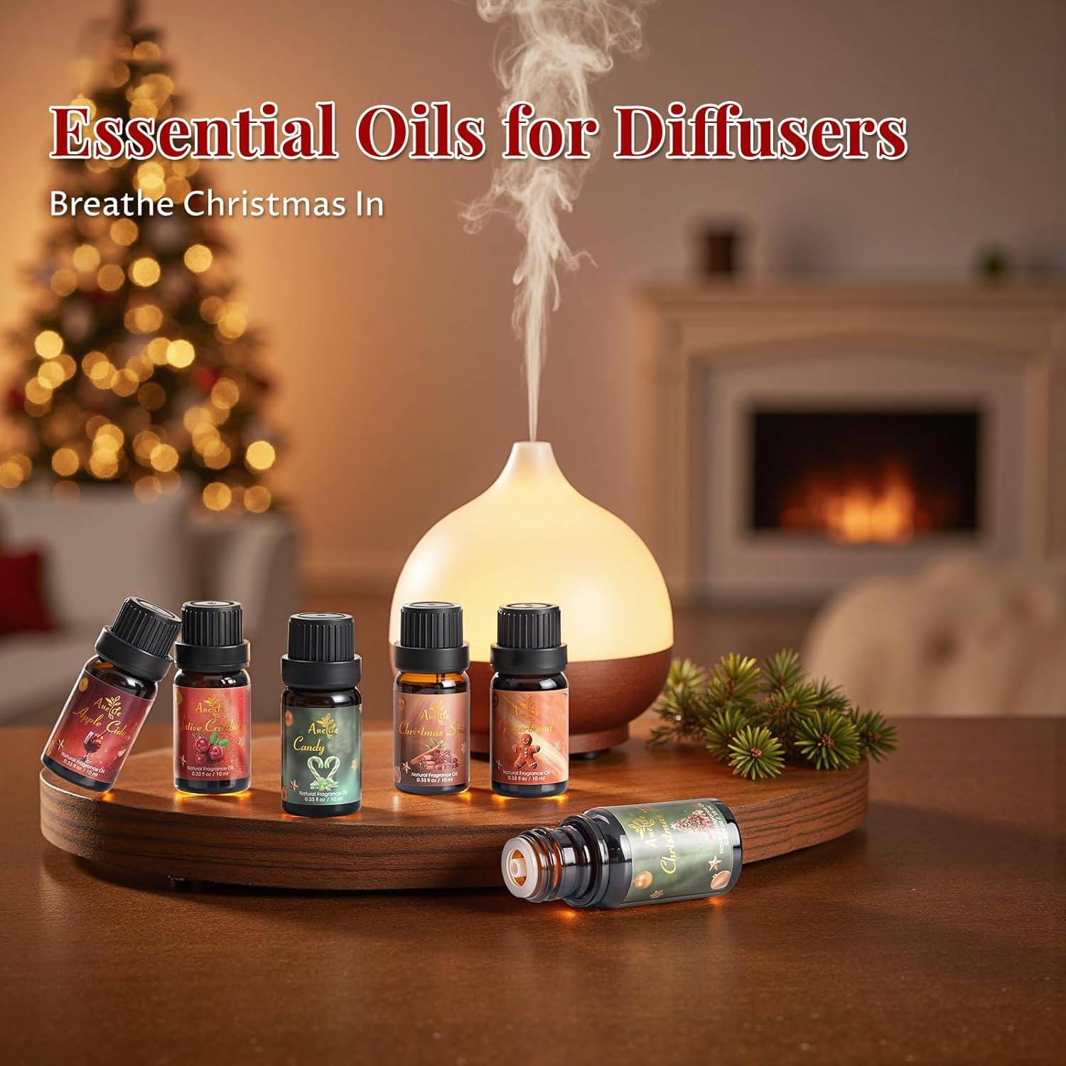 Juego de Aceites Esenciales de Navidad Auelife 6x10mL