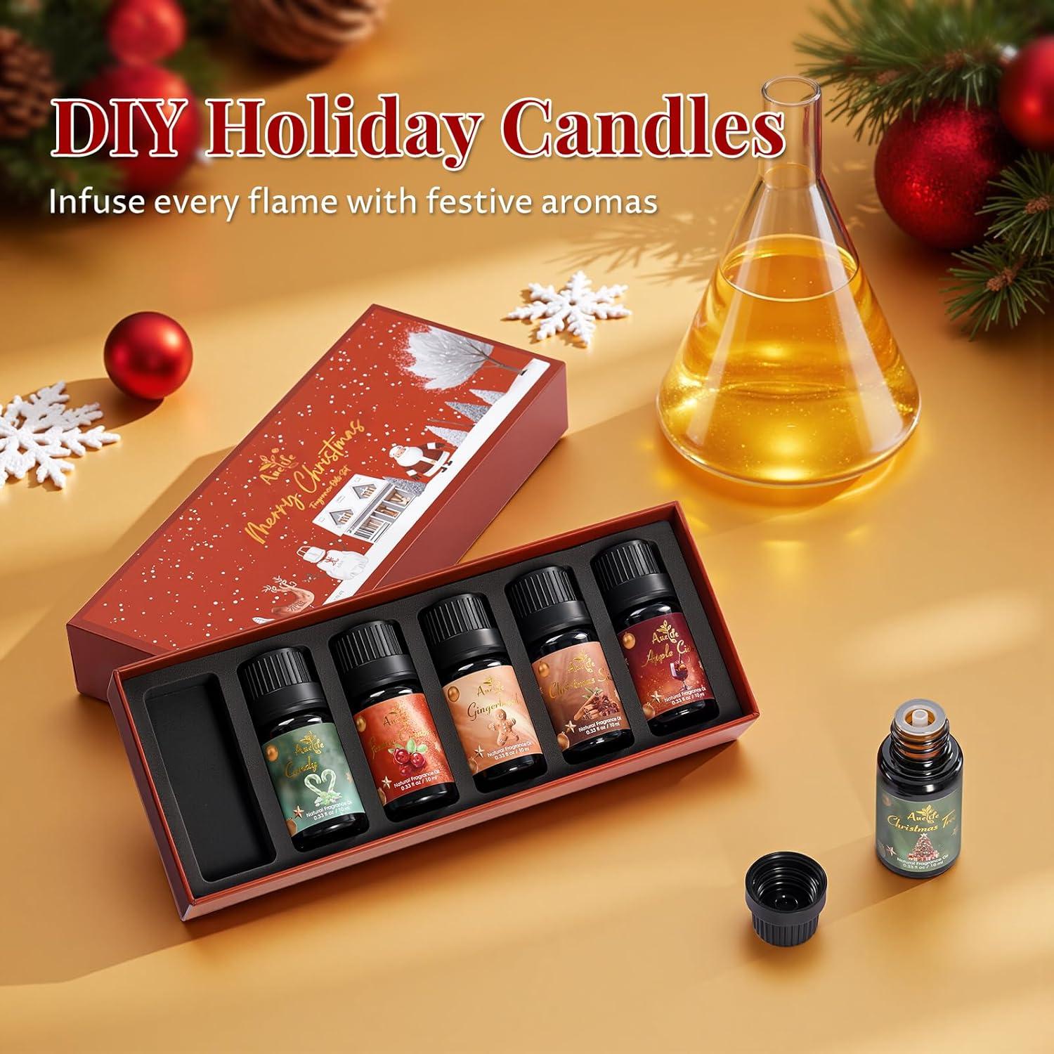 Juego de Aceites Esenciales de Navidad Auelife 6x10mL