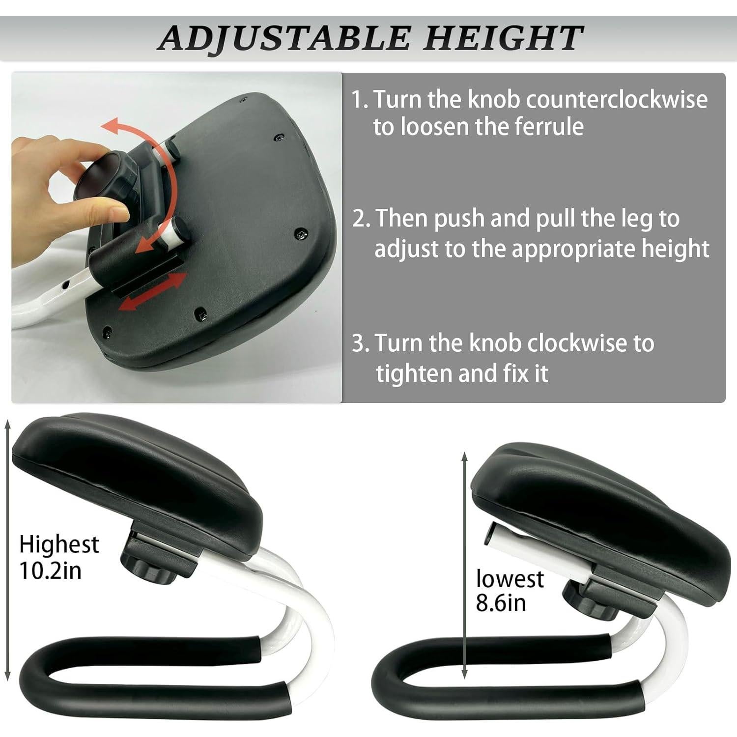 Banco de Meditación XDONEF Ajustable con Cojín Negro