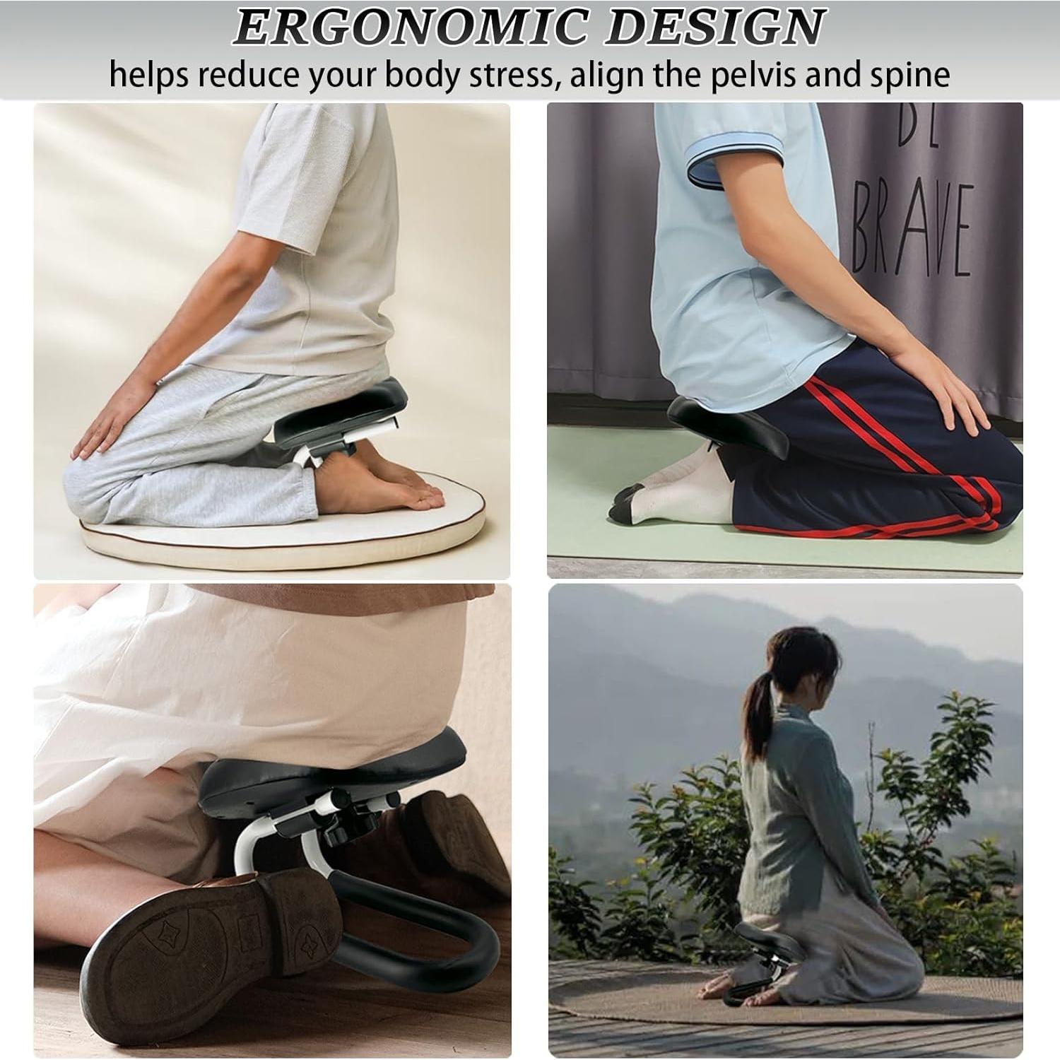 Banco de Meditación XDONEF Ajustable con Cojín Negro