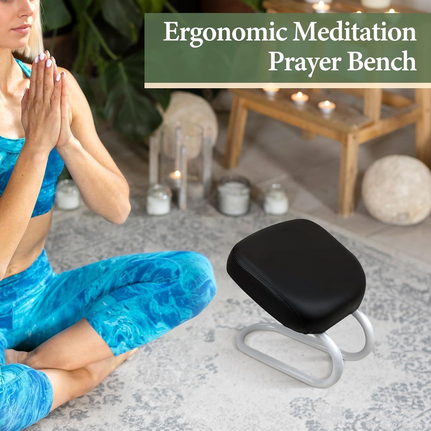 Banco de Meditación Ajustable Menolana Negro C para Yoga