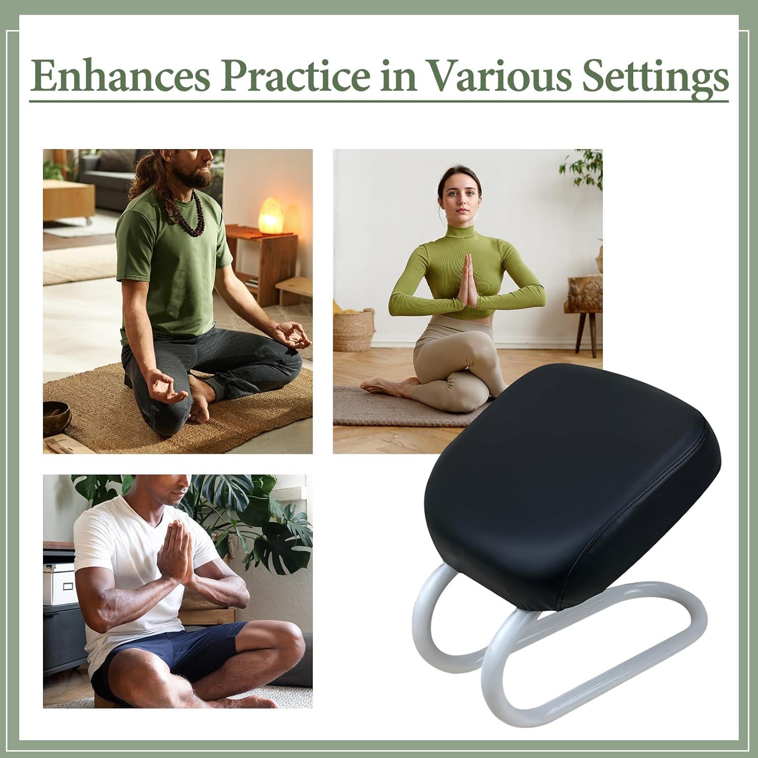 Banco de Meditación Ajustable Menolana Negro C para Yoga