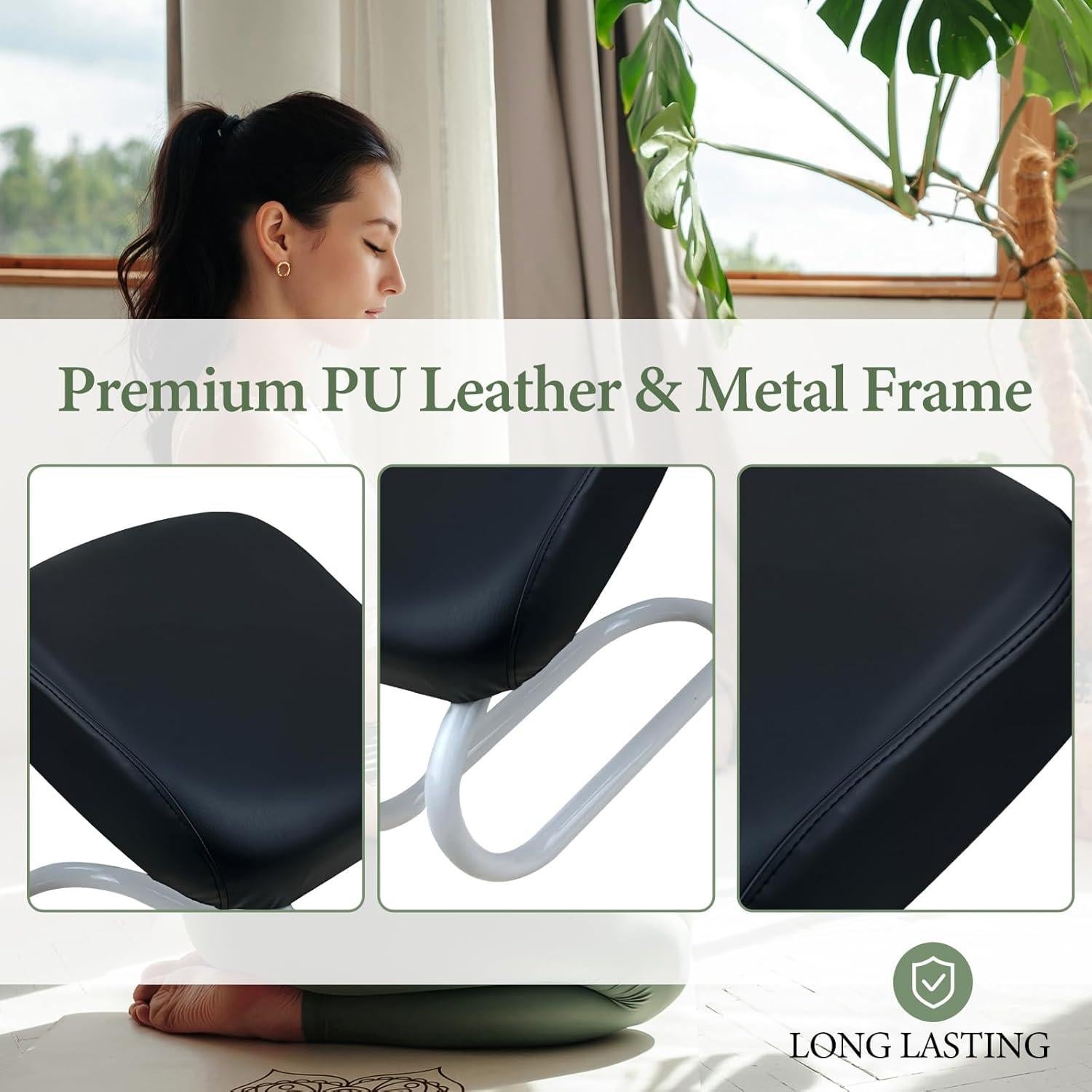 Banco de Meditación Ajustable Menolana Negro C para Yoga