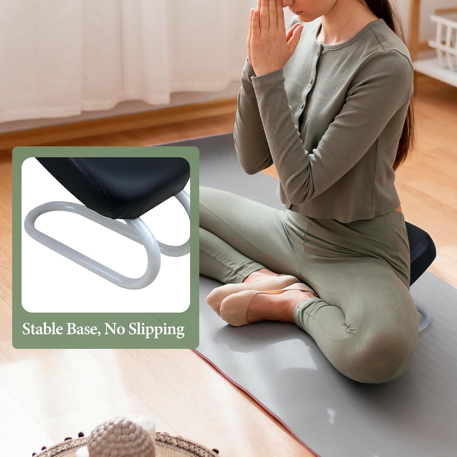 Banco de Meditación Ajustable Menolana Negro C para Yoga