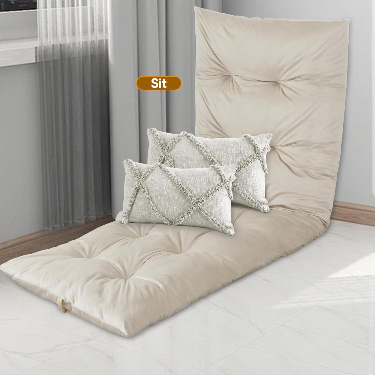Cojín de Suelo Plegable BALAPET 188x69x7.6 cm Beige