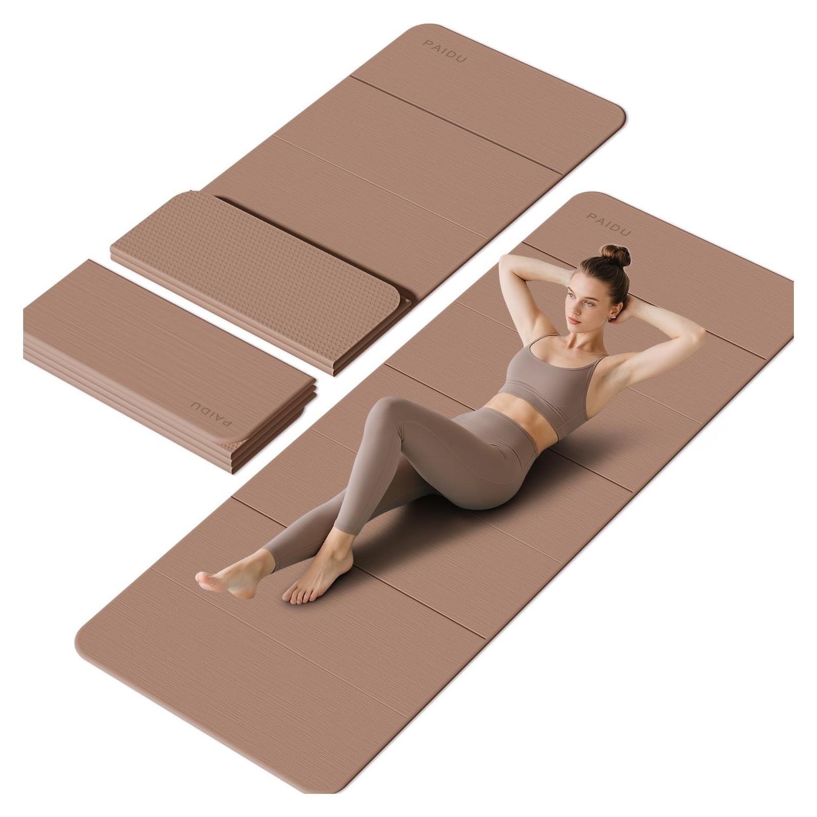 Alfombrilla de Yoga Plegable PAIDU 10mm Antideslizante 190.5x66cm