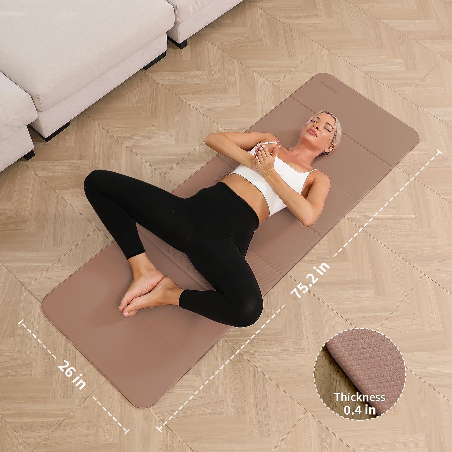 Alfombrilla de Yoga Plegable PAIDU 10mm Antideslizante 190.5x66cm