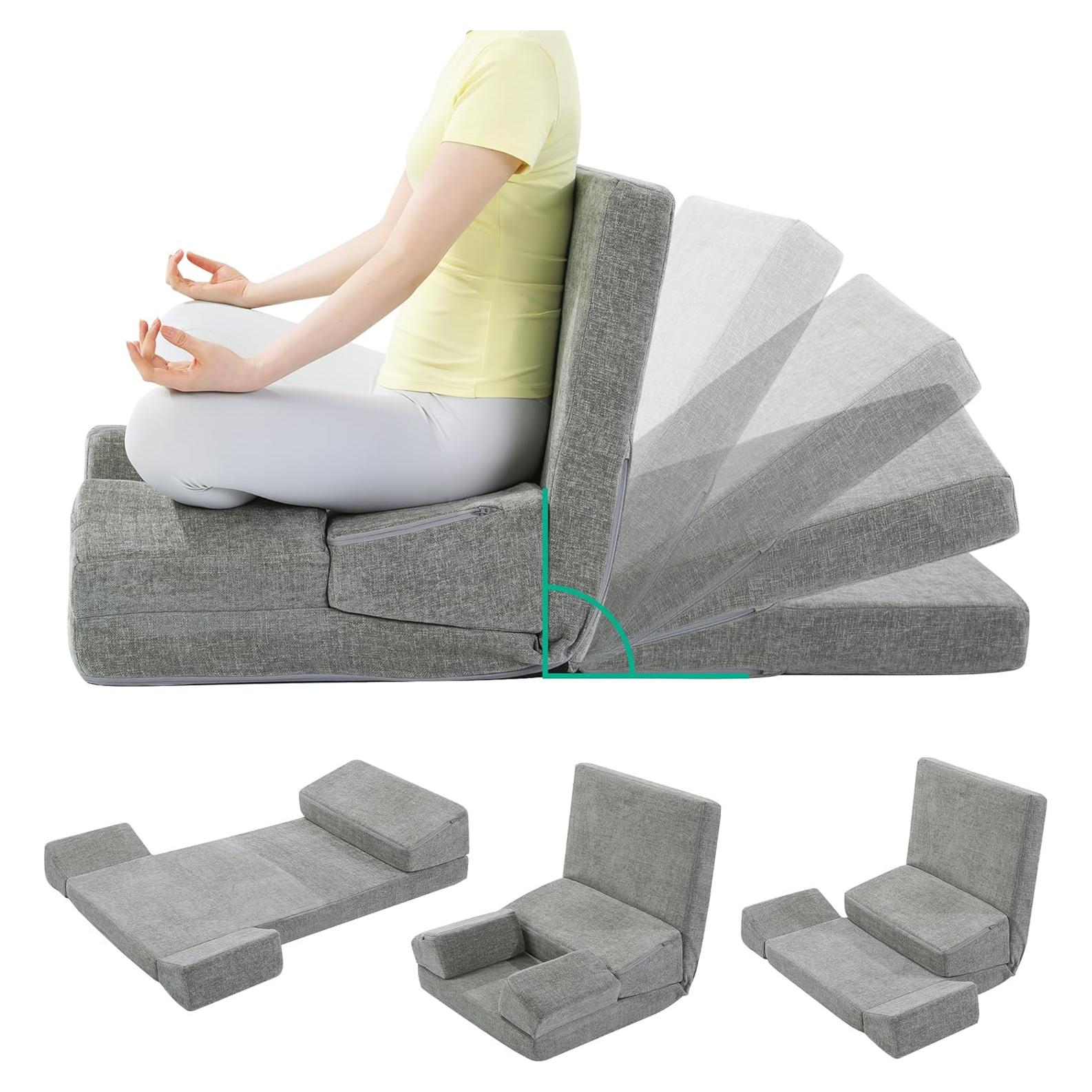 Cojín de Meditación HOMBYS 3 en 1 con Soporte Ajustable 91x56cm