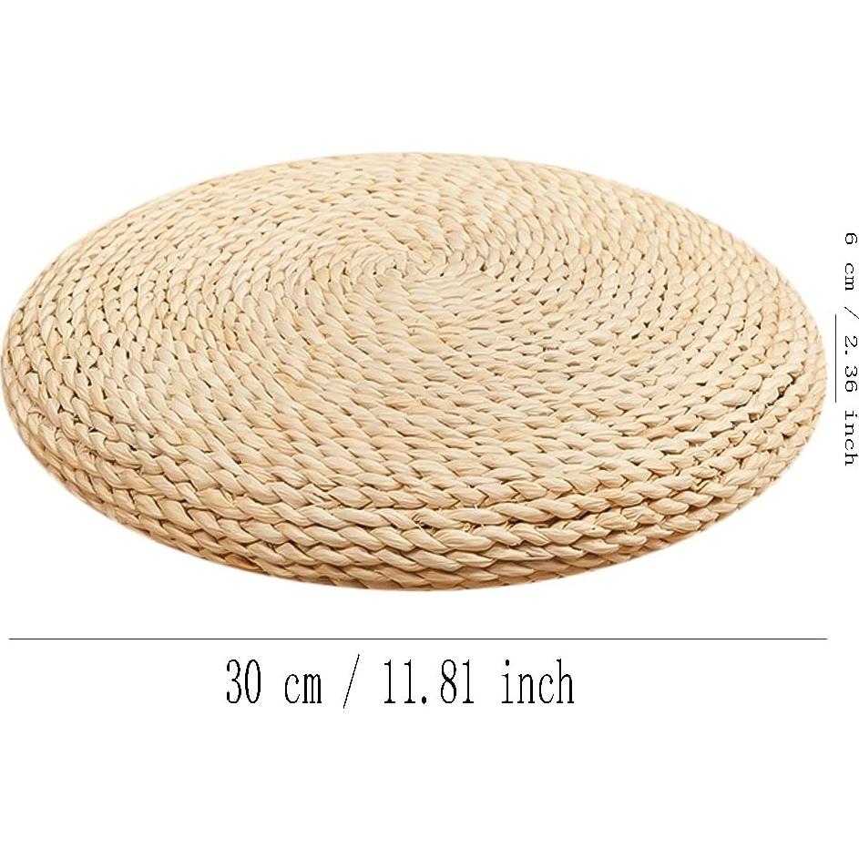 Juego de 3 cojines de meditación redondos Holibanna - Algodón