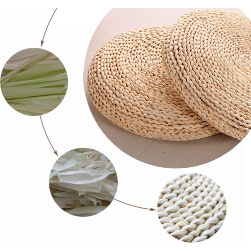 Juego de 3 cojines de meditación redondos Holibanna - Algodón