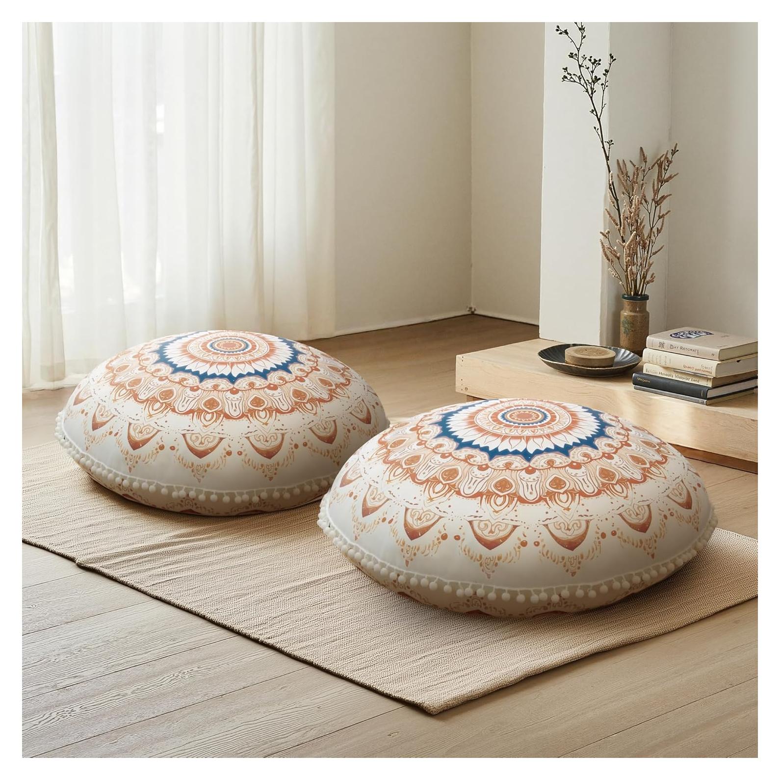 Cojín de Meditación Redondo DAWNYIELD 80cm Espuma Viscoelástica