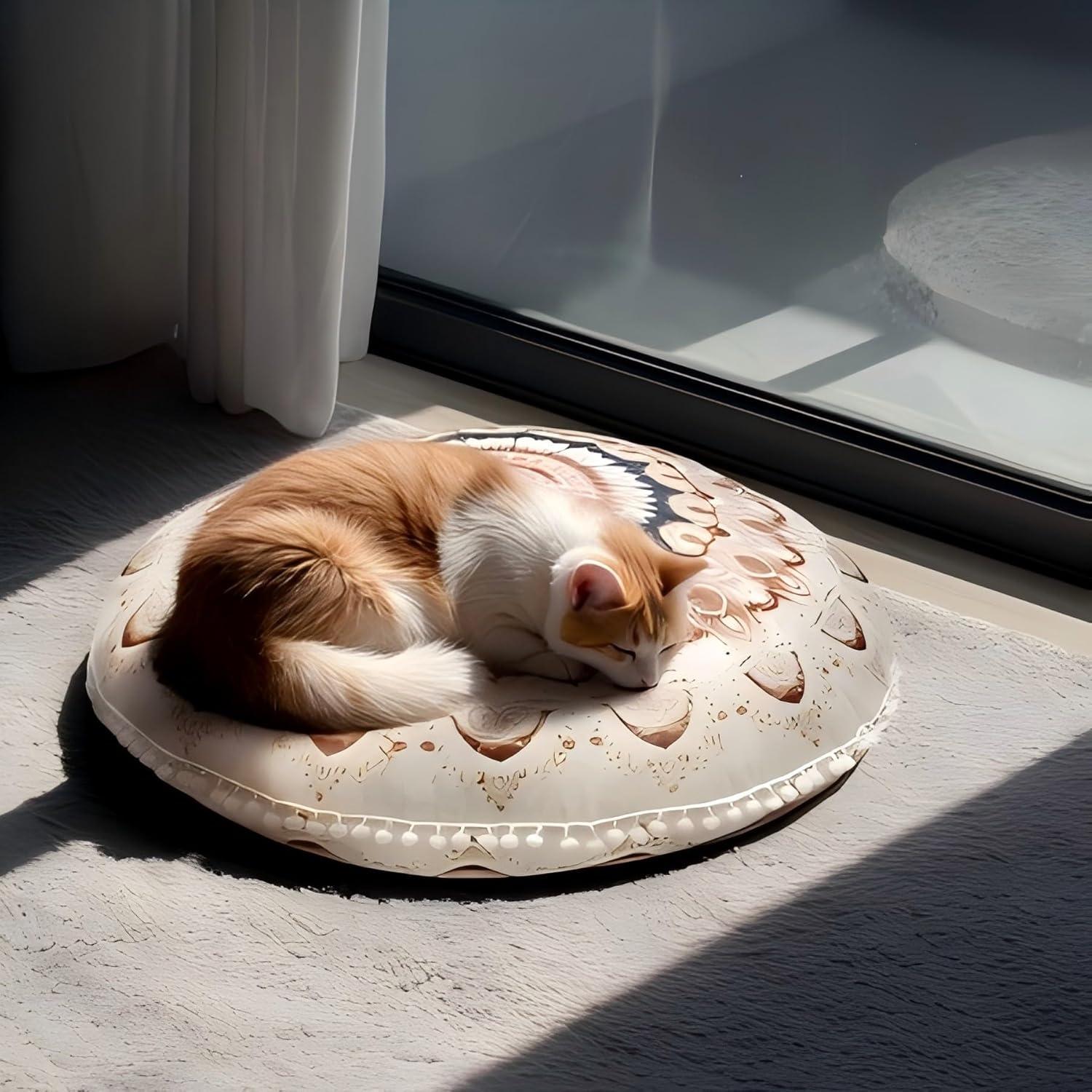 Cojín de Meditación Redondo DAWNYIELD 80cm Espuma Viscoelástica