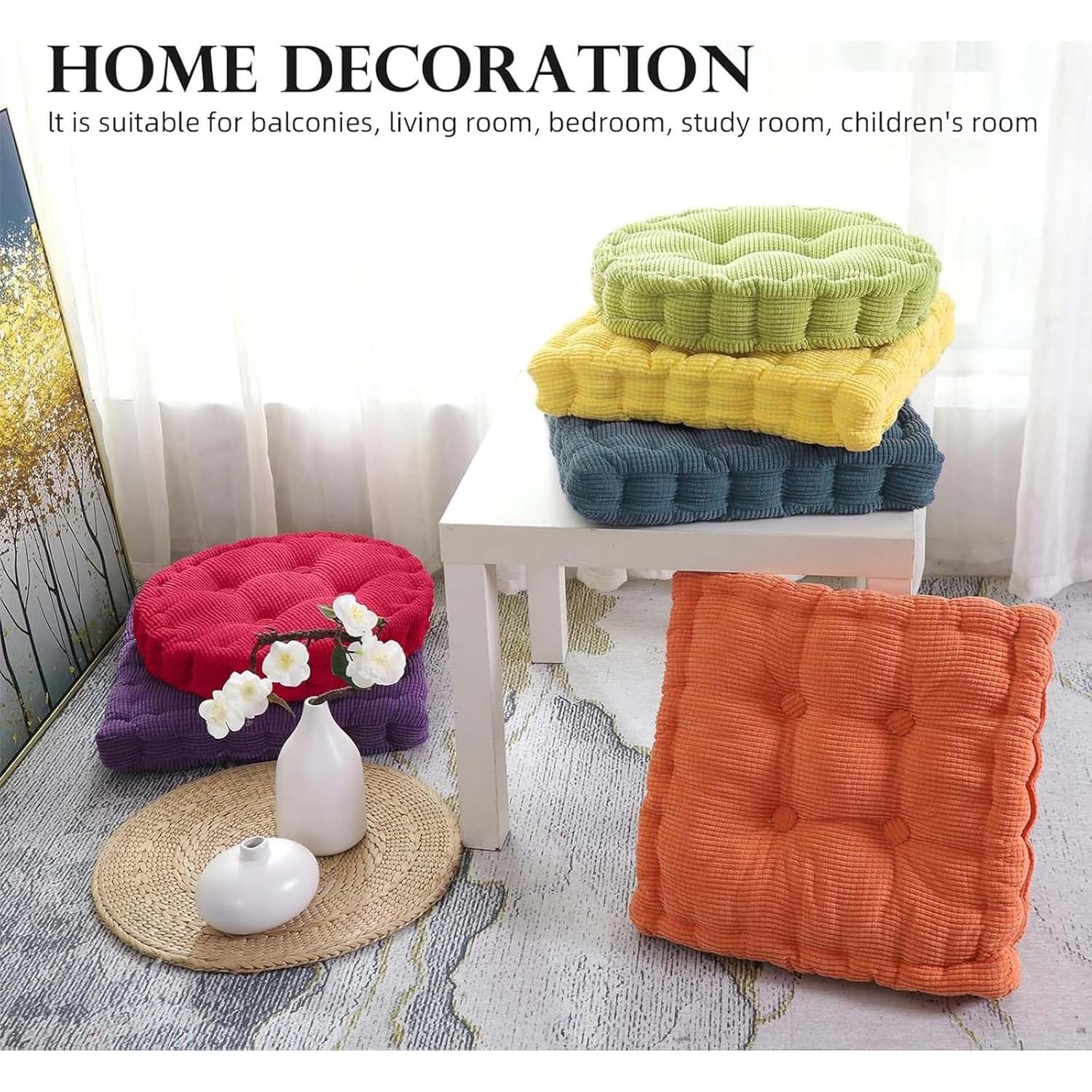 Almohadas de Meditación Gfobip 2 Piezas Cuadradas y Redondas 45.72 cm